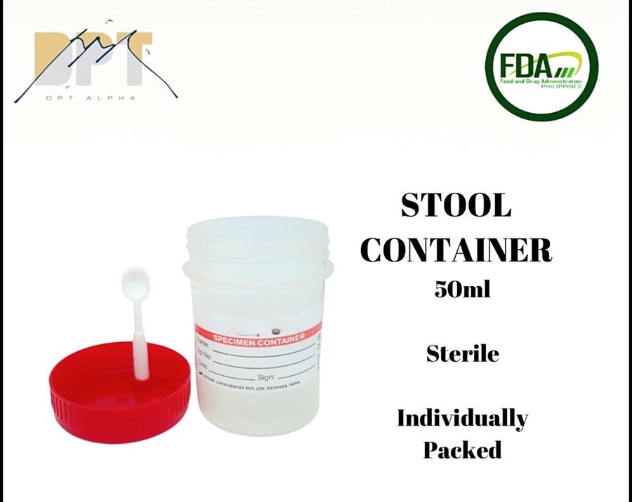 DPT Alpha sterile stool specimen container with scoop